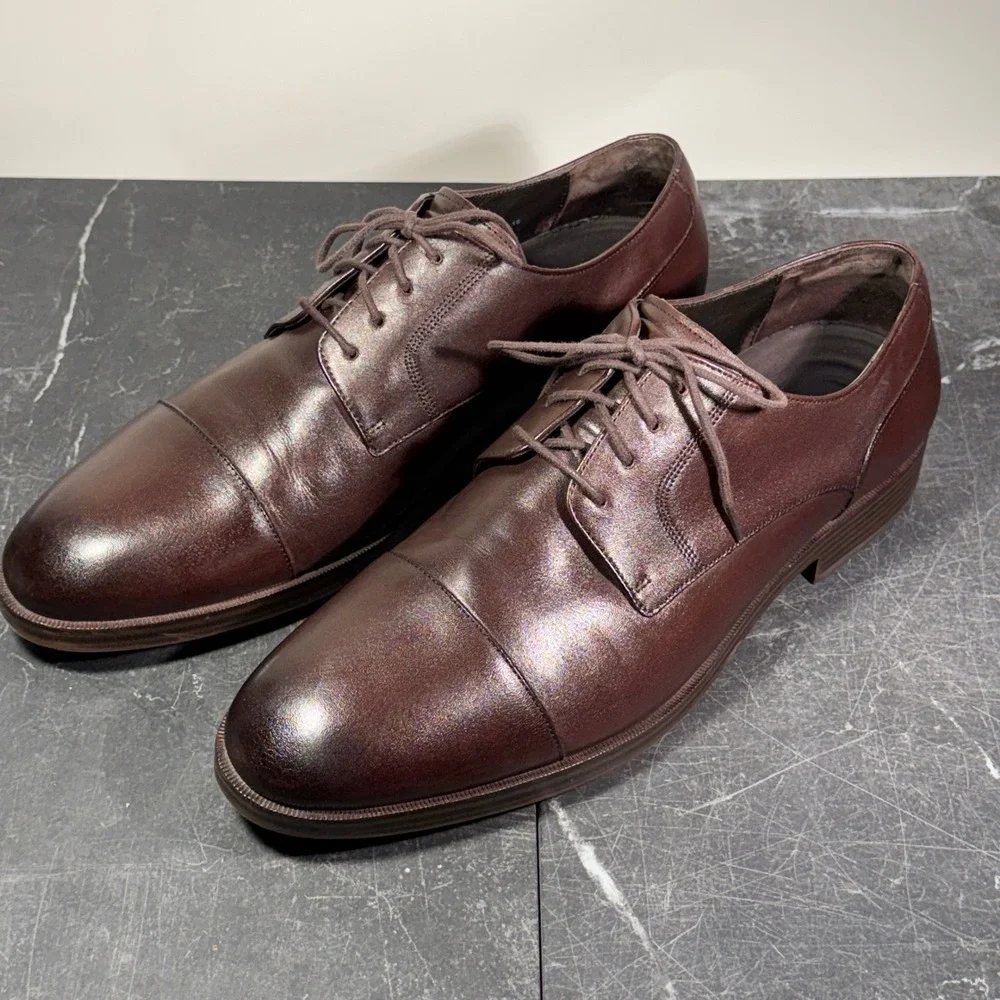 Mens Cole Haan Shoes | Size 10 | Brown‎ Grand.OS Cap Toe Leather Derby C24521